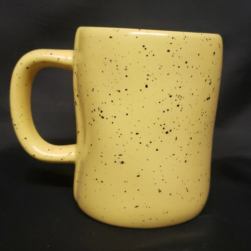 Rae Dunn "SO EGGSTRA" Yellow With Speckles Ceramic Mug - Picture 3 of 5